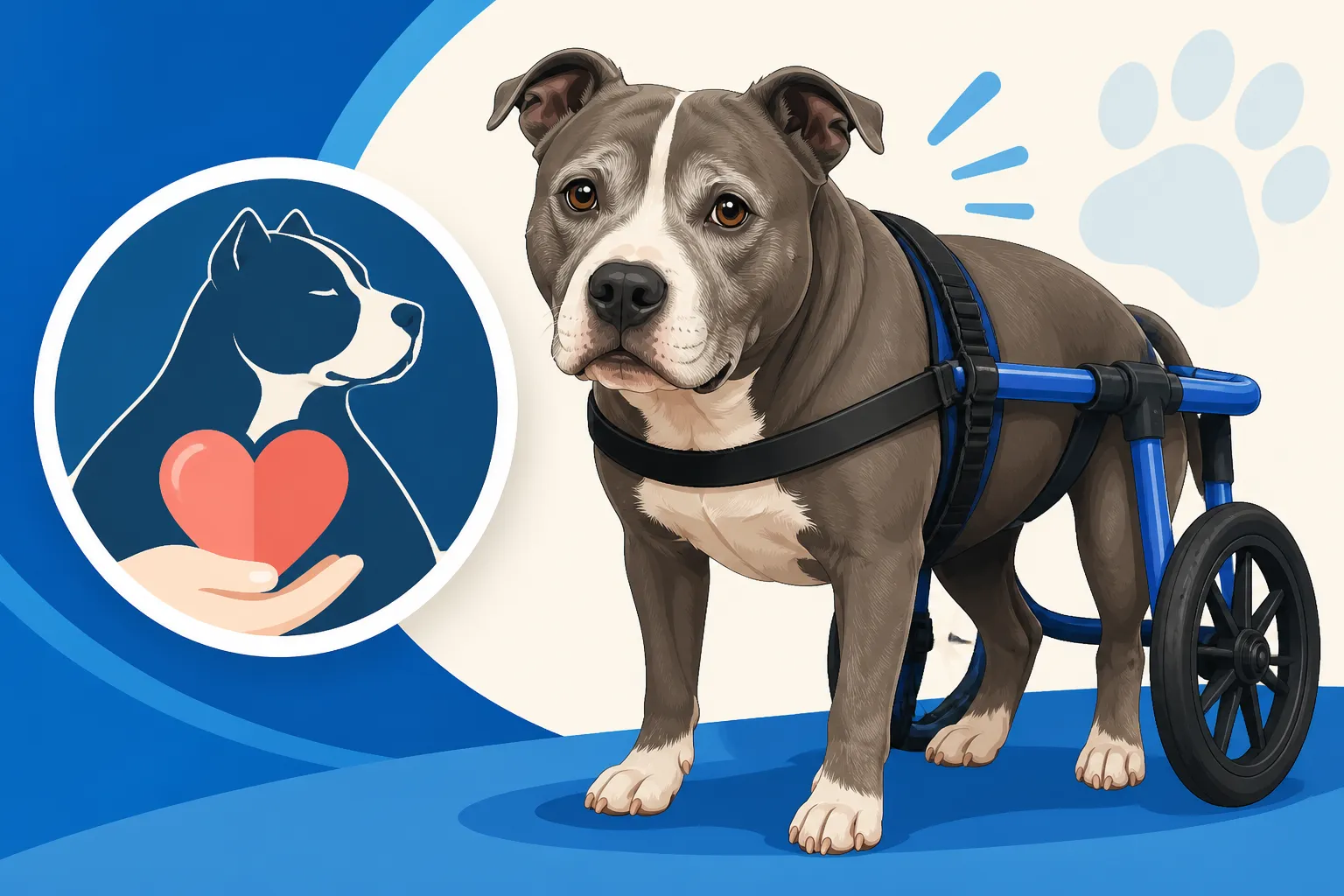Pit Bull Mobility Aids in Old Age