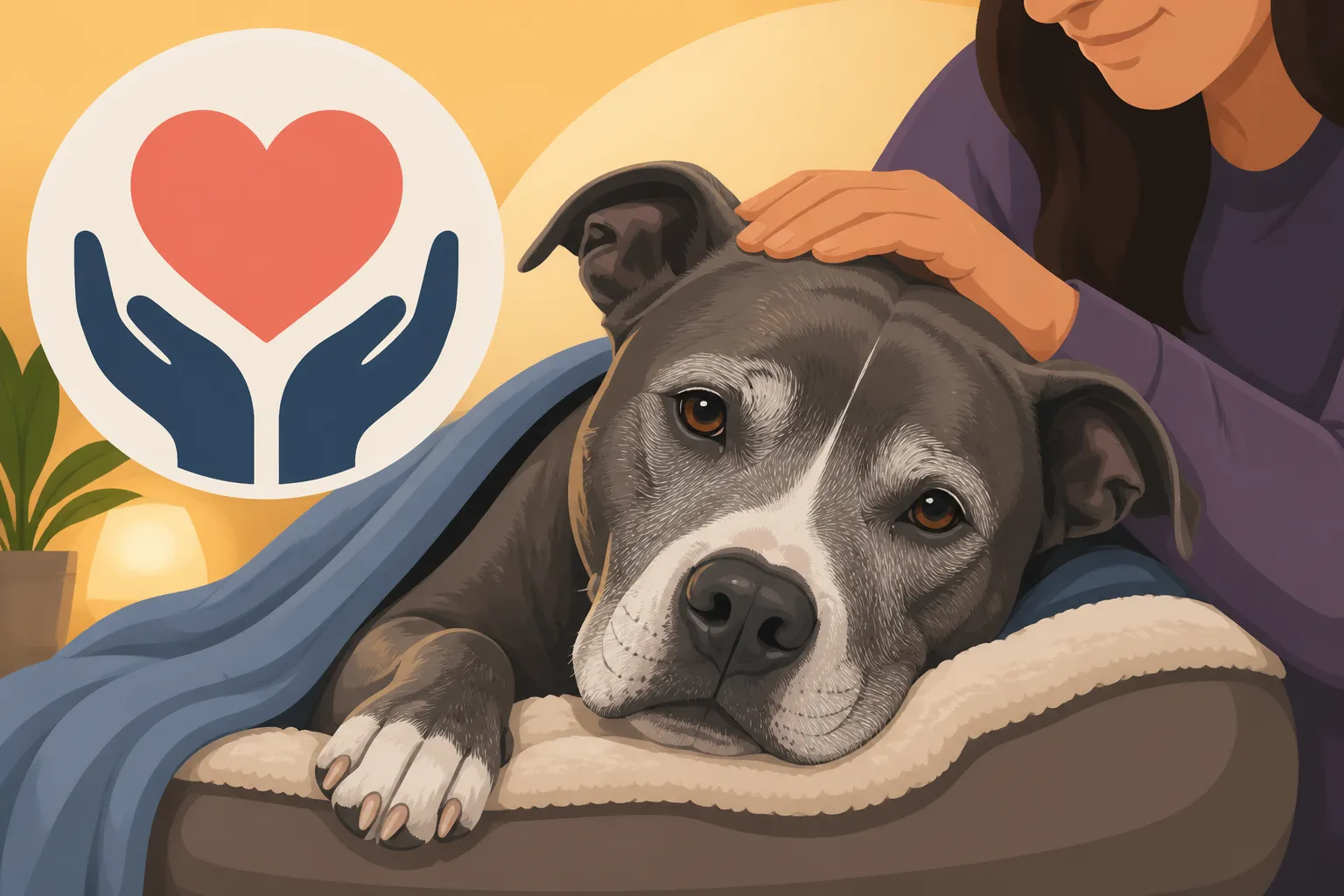 Keeping an Old Pit Bull Comfortable at the End