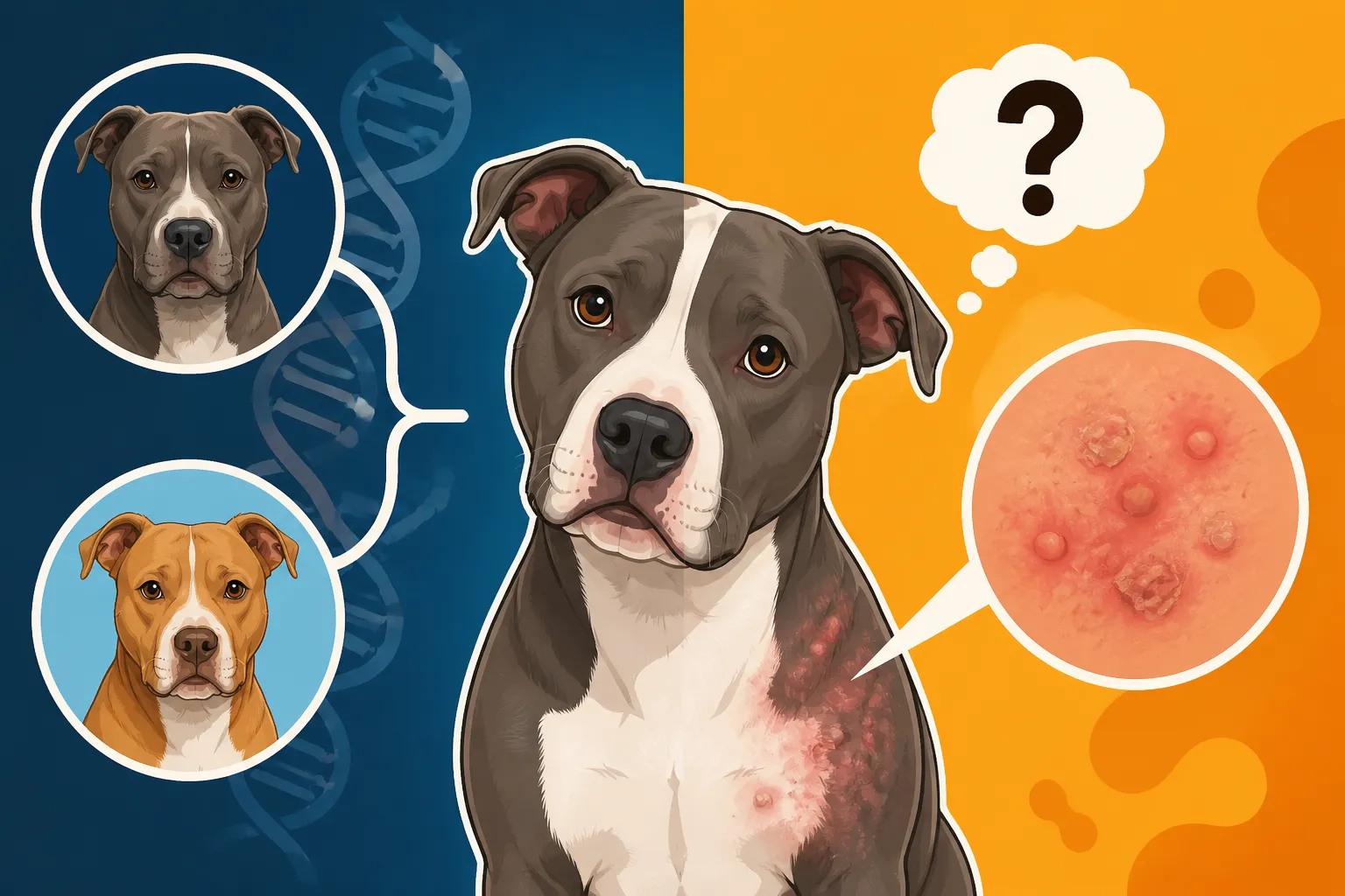 Whether a Pit Bull Mix Inherits Its Skin Problems