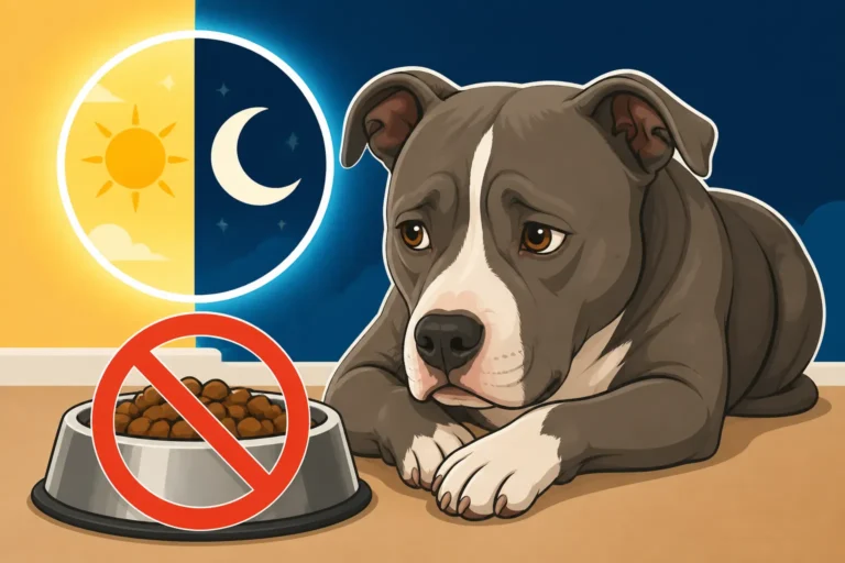 A Pit Bull That Refuses Food for a Day