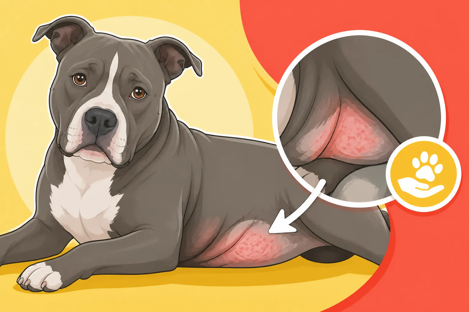 Pit Bull Skin Fold and Belly Irritation