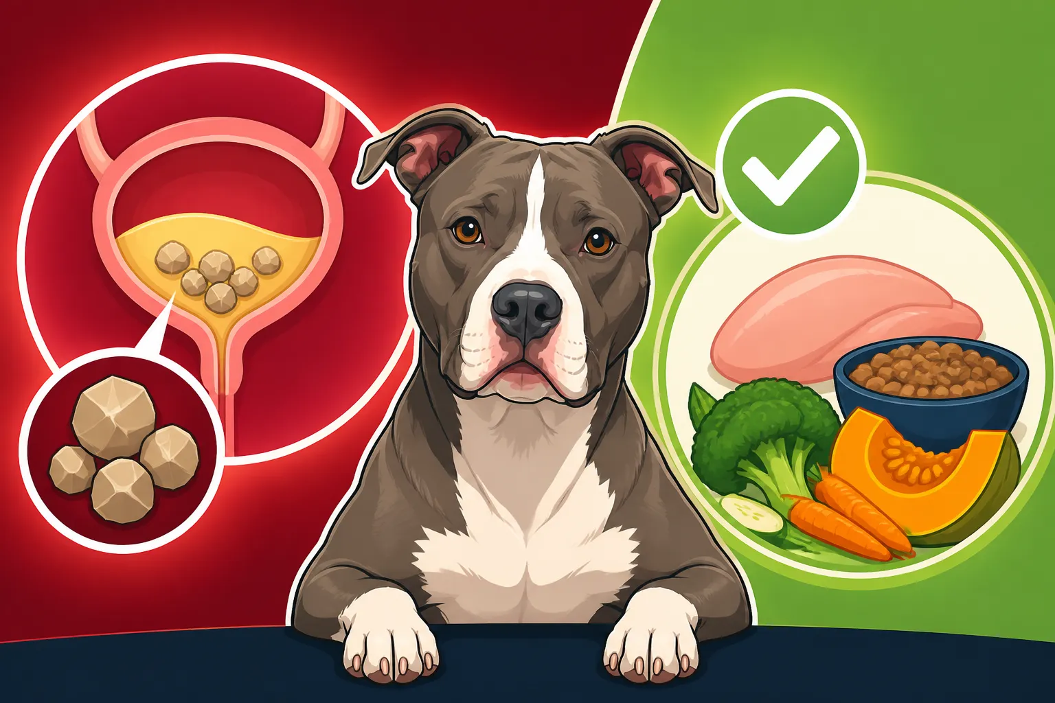 Urinary Stones in a Pit Bull and Diet