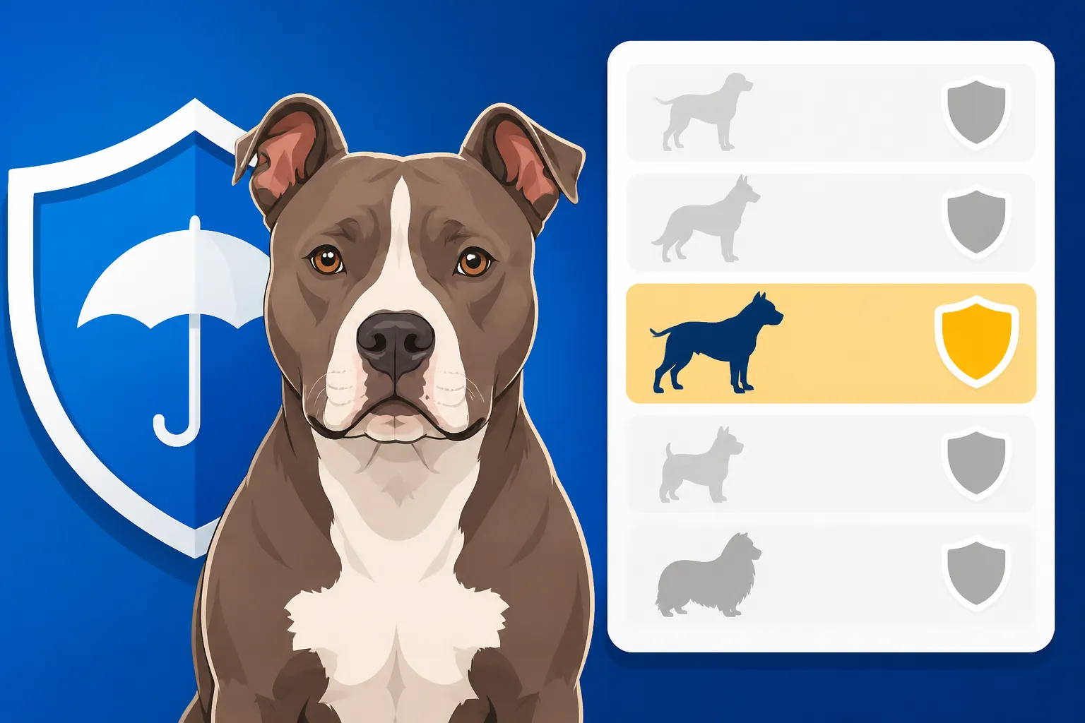 Where a Pit Bull Sits on an Insurer's Breed List