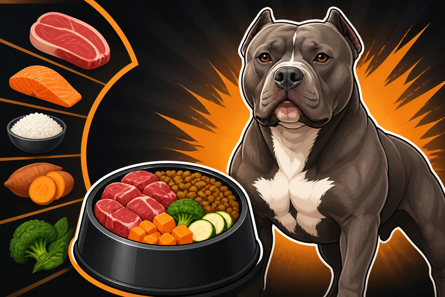 Feeding a Muscular Fifty Pound Pit Bull