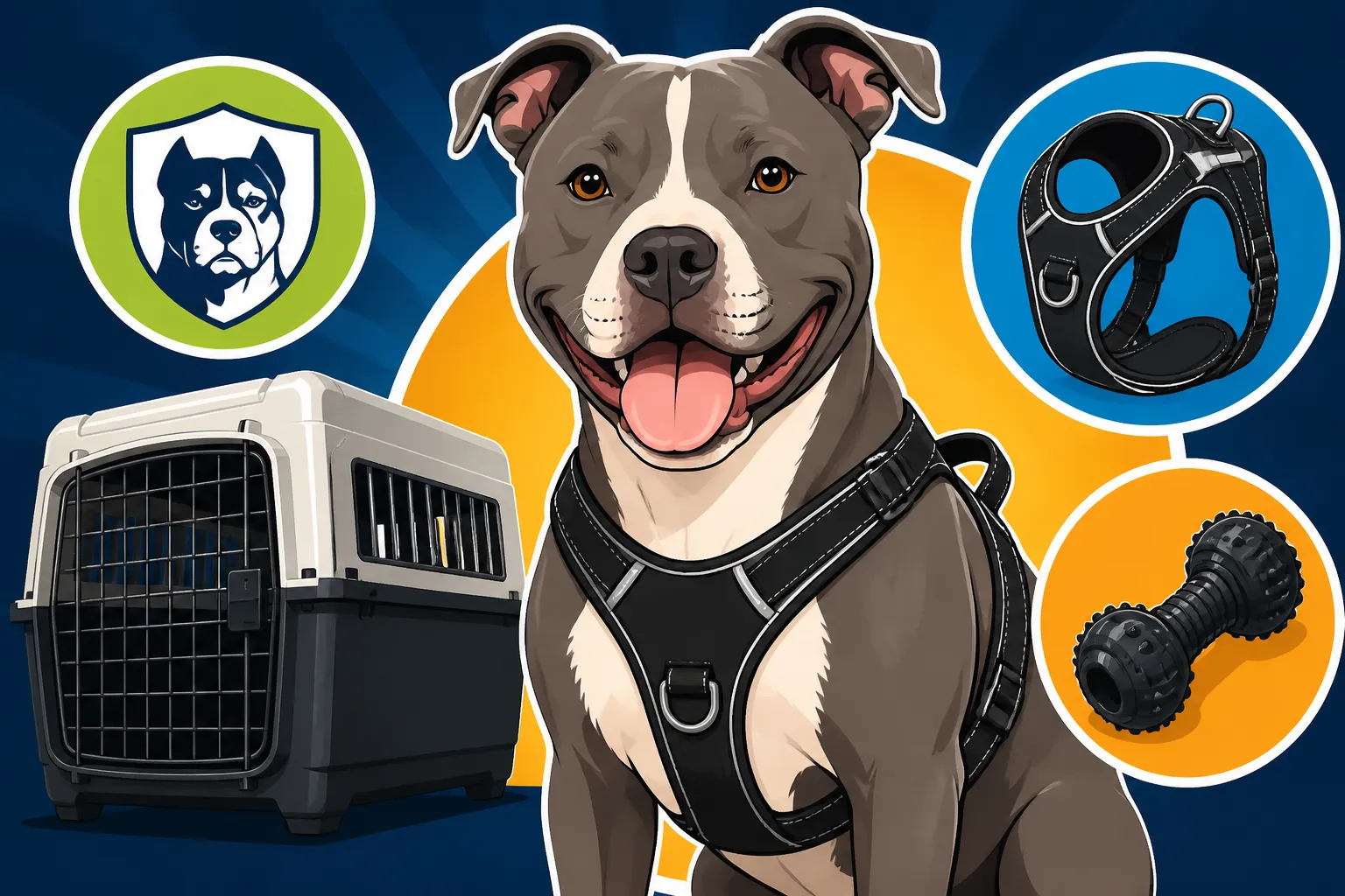 Pit Bull Crates, Harnesses and Chew-Proof Gear