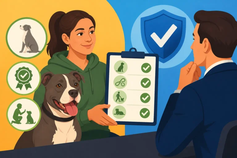 Showing an Insurer a Pit Bull's Training Record