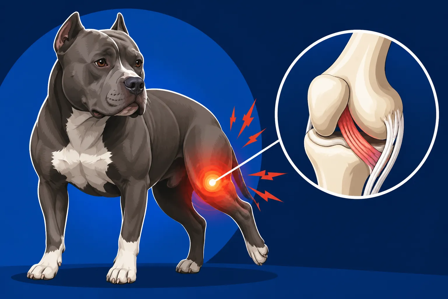 Cruciate Ligament Tears in a Muscular Pit Bull