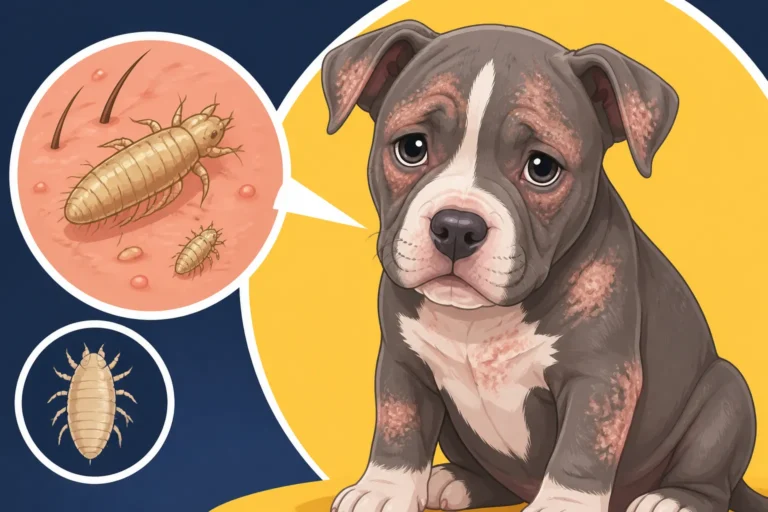 Demodectic Mange in a Pit Bull Puppy