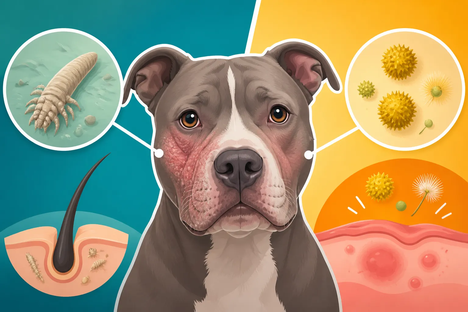 Telling Demodex From an Allergy in a Pit Bull