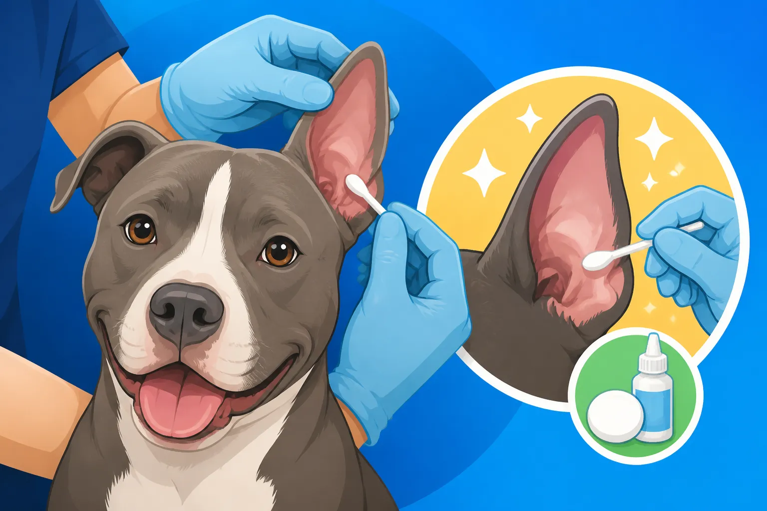 Cleaning a Pit Bull Ear Properly
