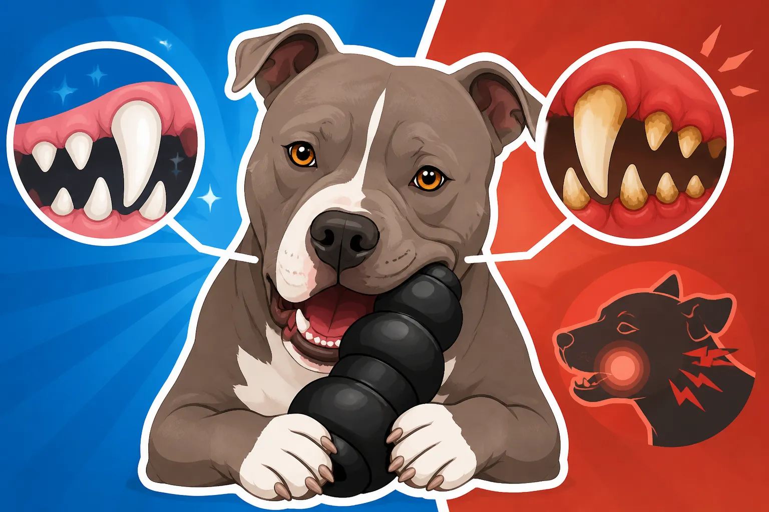 Pit Bull Dental Disease and Hard Chewing