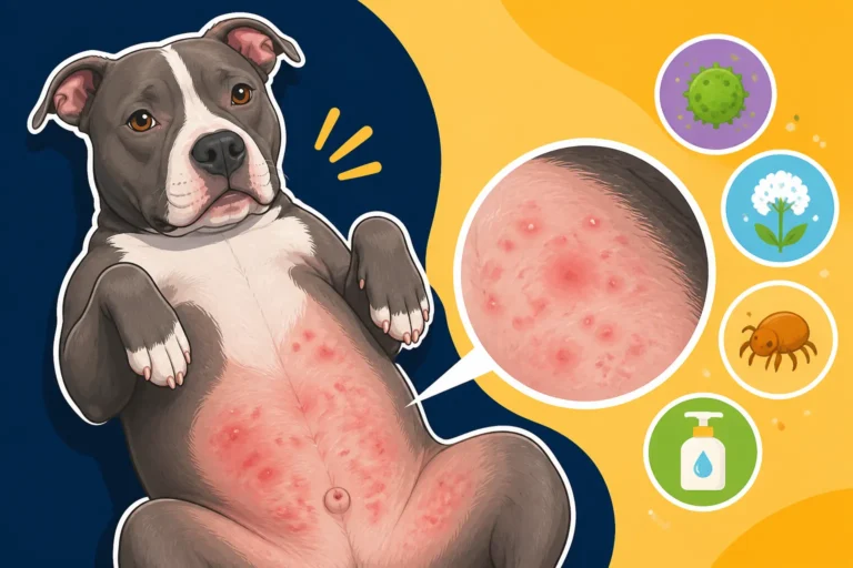 Pit Bull Belly Rash and Contact Allergy