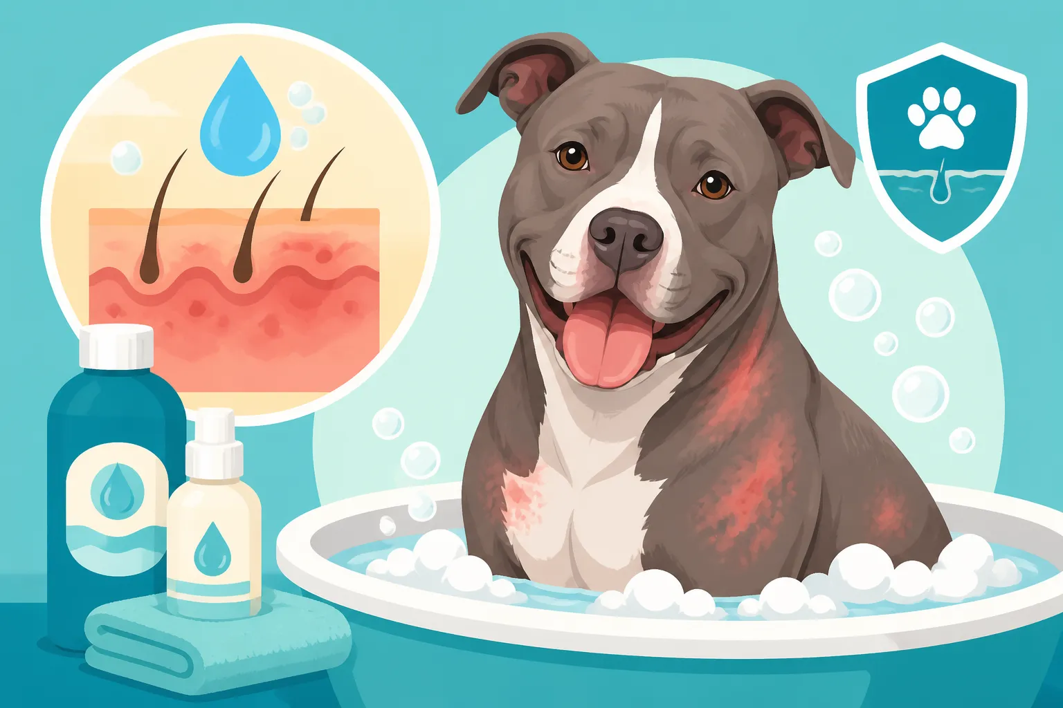Medicated Baths for a Pit Bull With Atopy