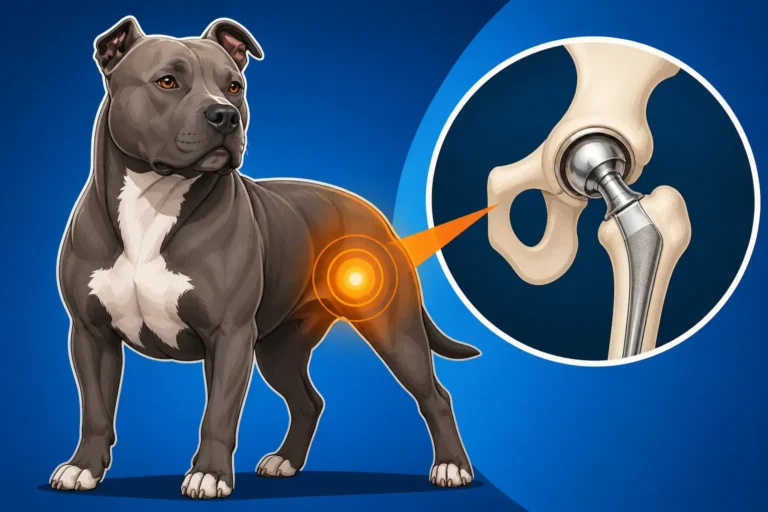 Hip Replacement in a Muscular Pit Bull