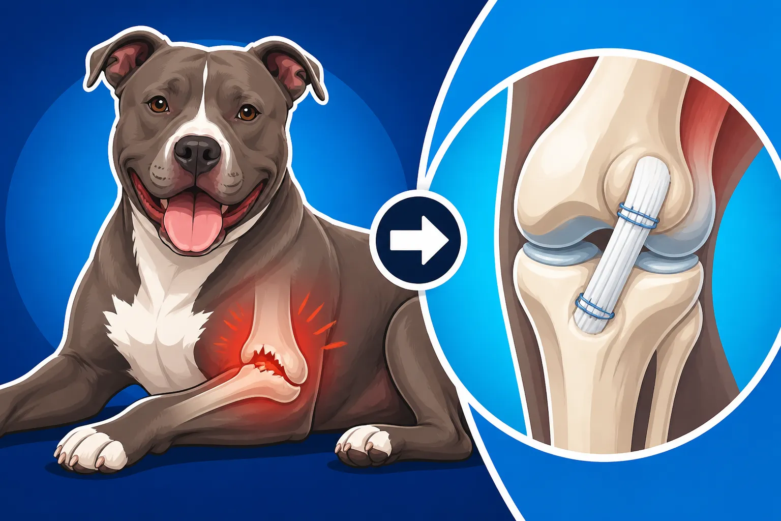 Rebuilding a Pit Bull Knee After a Tear