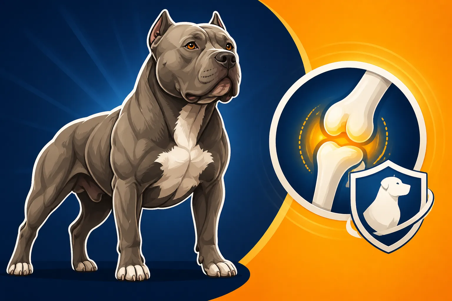 Joint Support for a Heavily Muscled Pit Bull