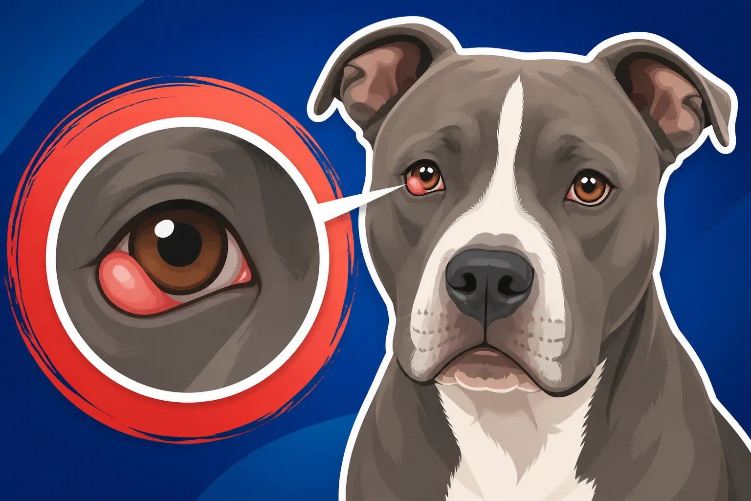 Cherry Eye in a Pit Bull