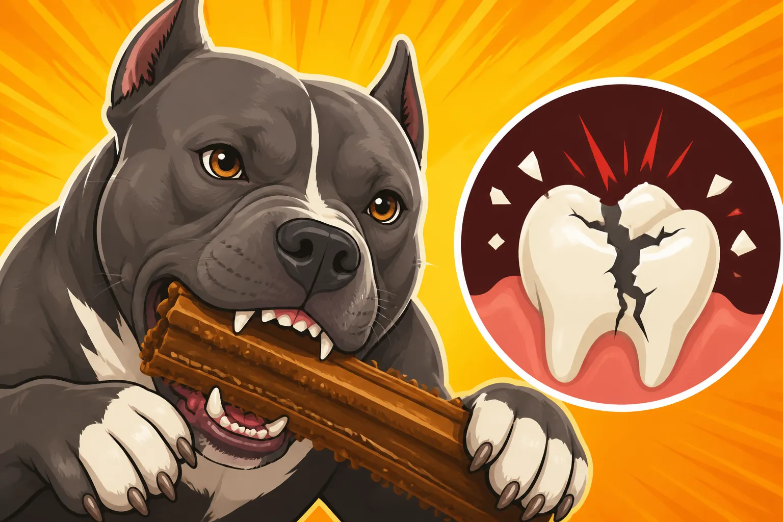 Chews That Crack a Pit Bull Molar