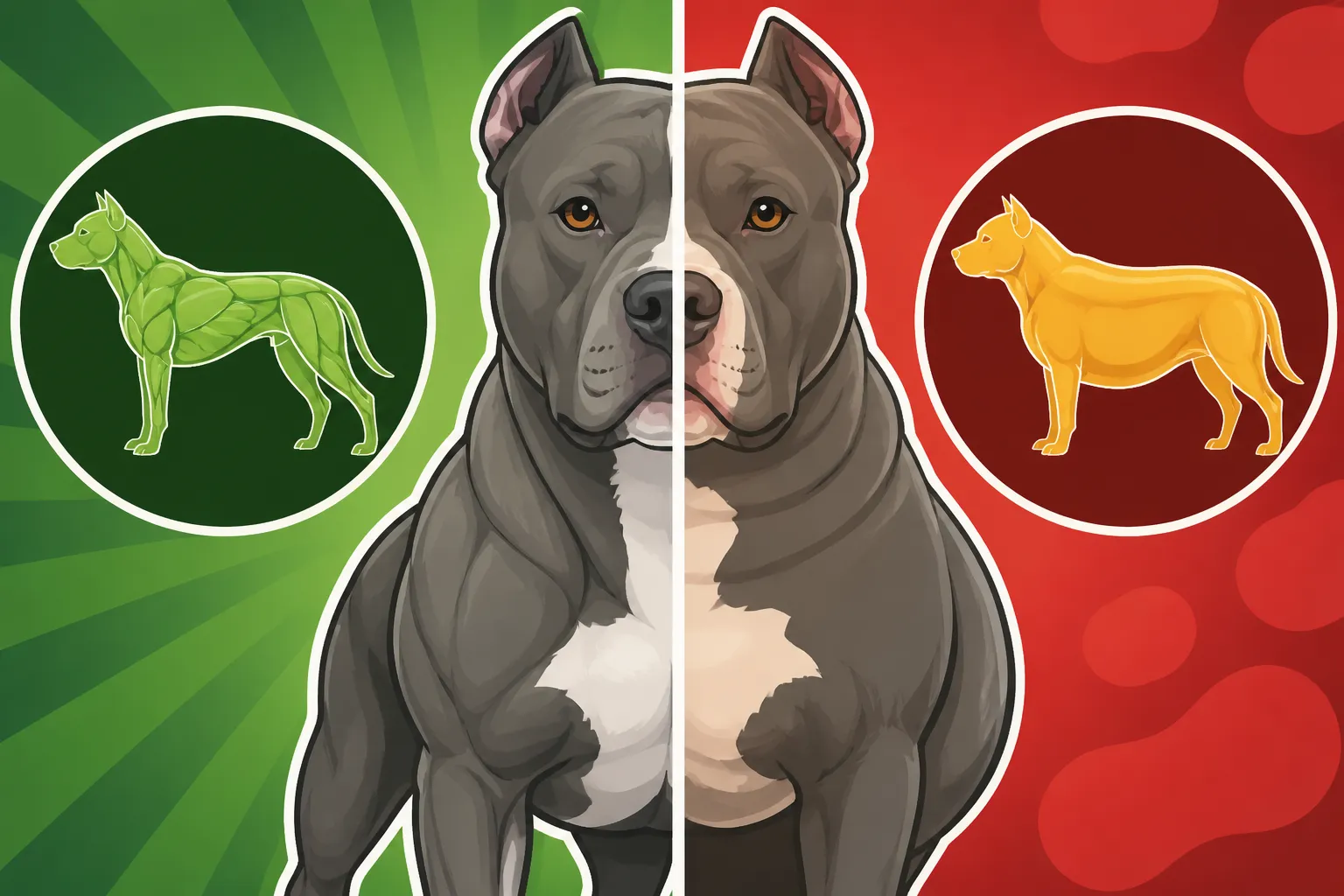 Telling Muscle From Fat on a Pit Bull