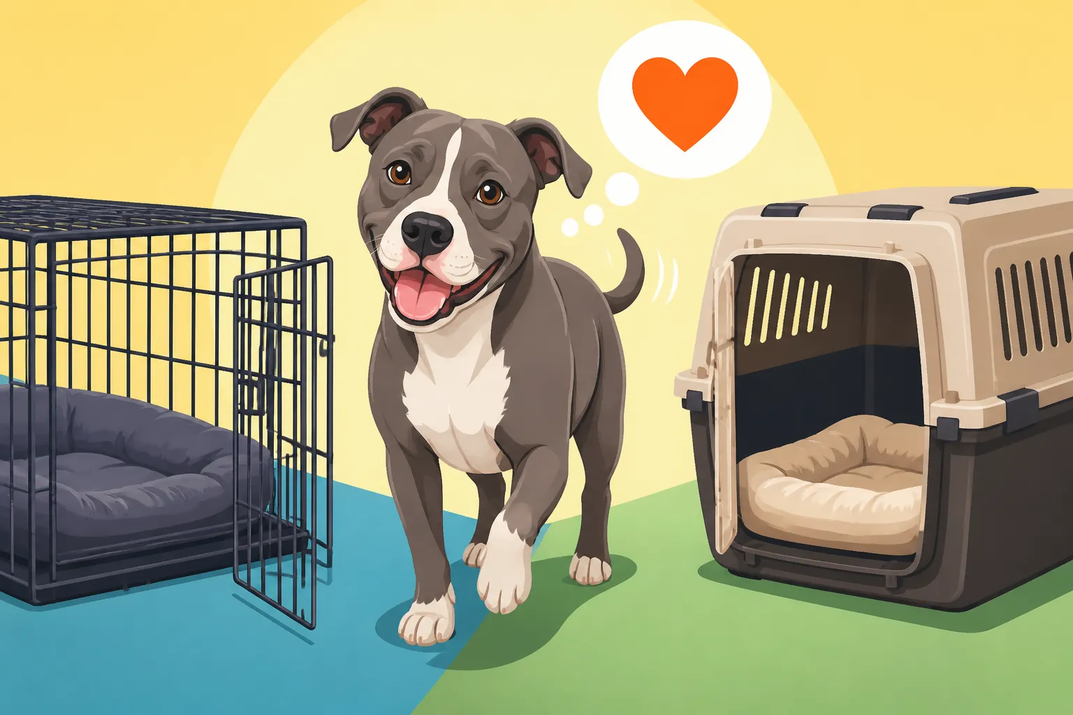 Getting a Pit Bull to Choose Its Crate