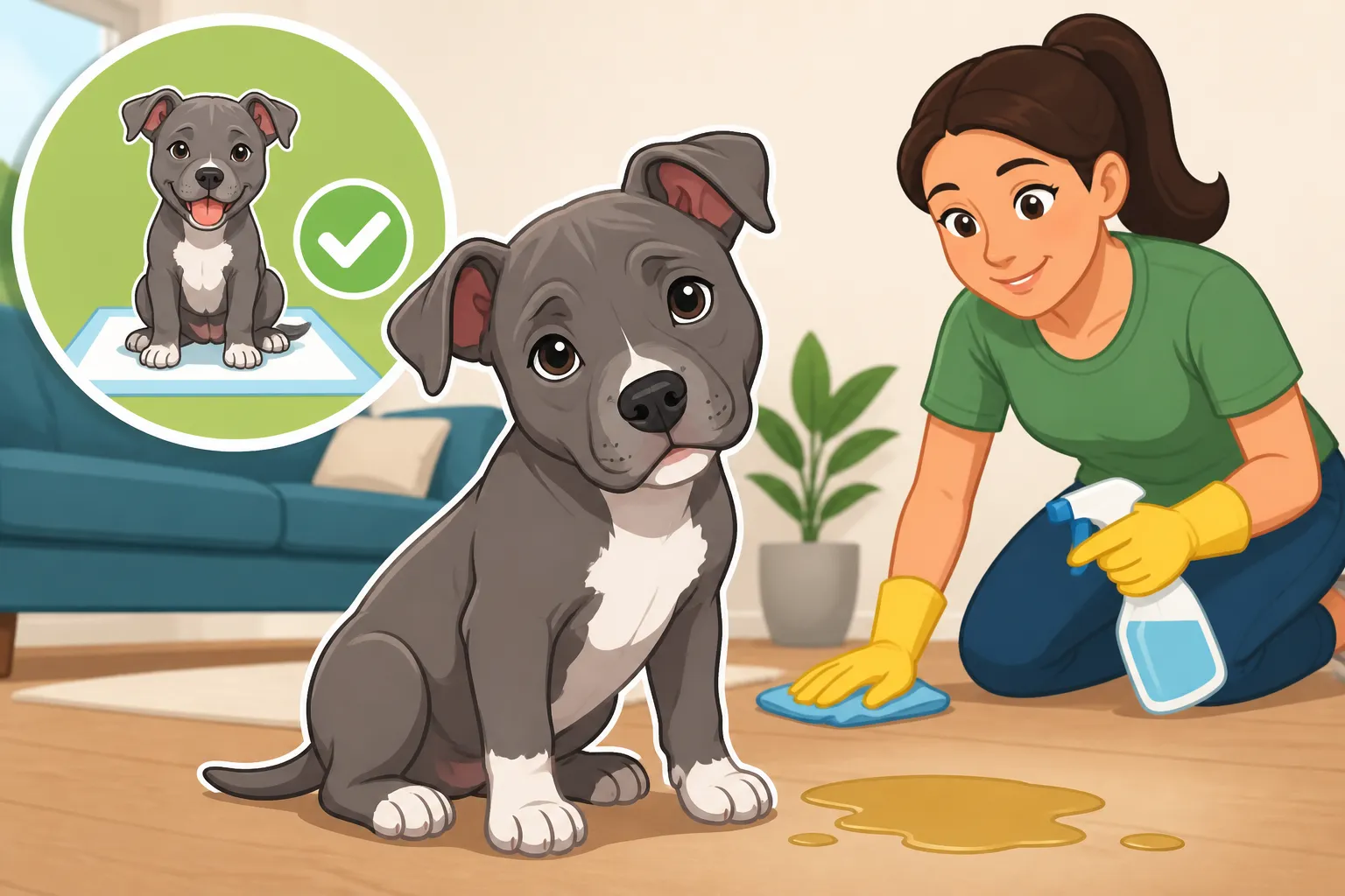 Getting a Pit Bull Puppy Clean in the House