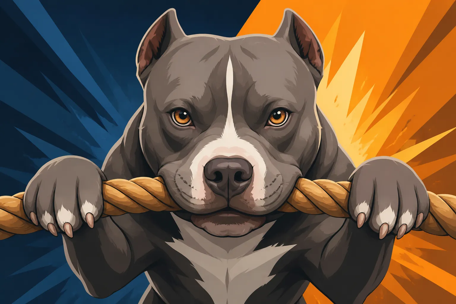A Pit Bull Holding Onto What It Takes