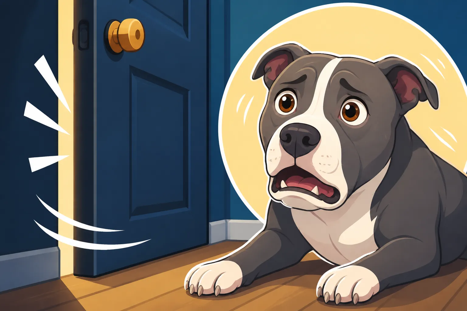 A Pit Bull That Panics When the Door Shuts