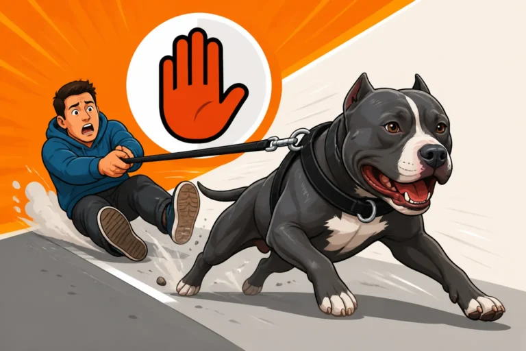 Stopping a Pit Bull That Drags You Down the Street