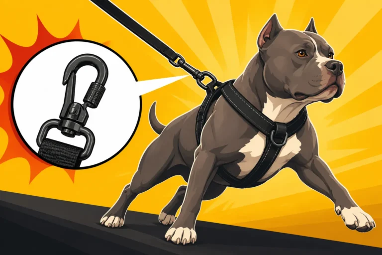 Long Line Hardware That Holds a Pit Bull
