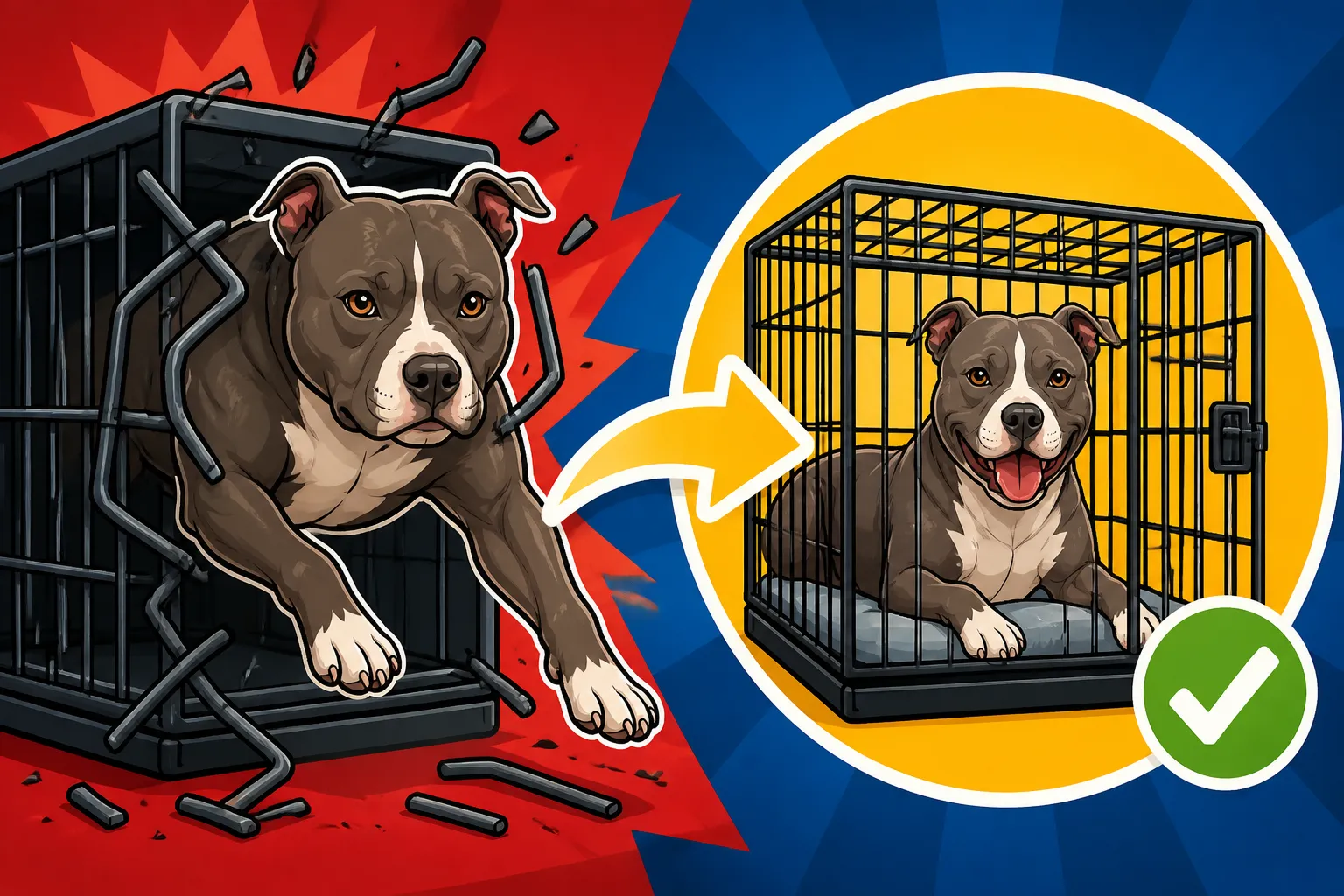 Crate Training a Pit Bull That Breaks Out