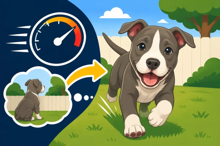 How Fast a Pit Bull Puppy Learns the Yard