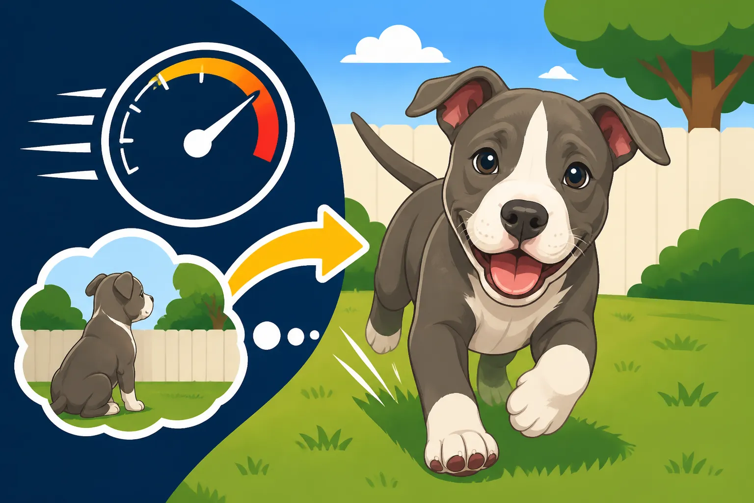 How Fast a Pit Bull Puppy Learns the Yard