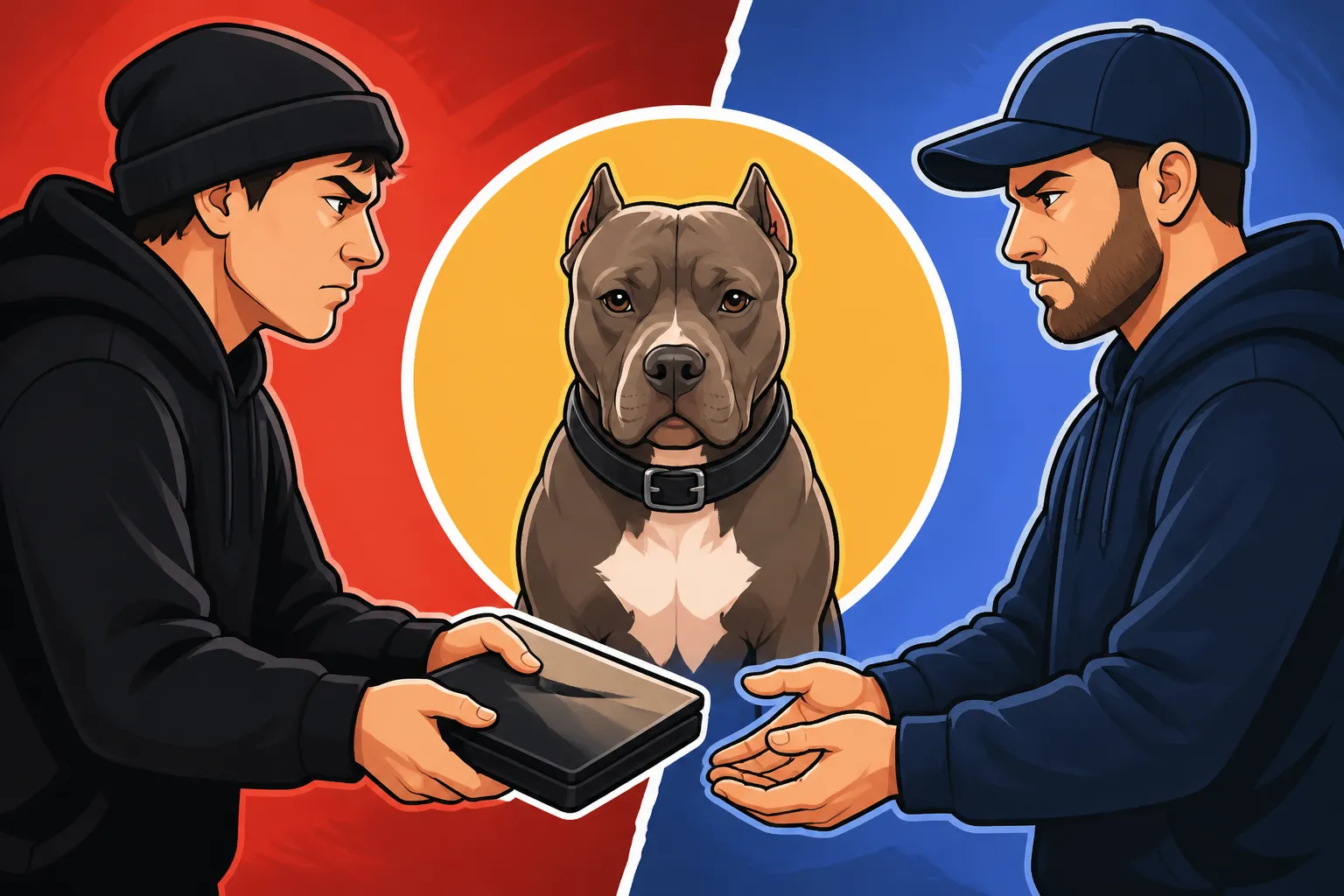 Trading a Pit Bull Off a Stolen Item