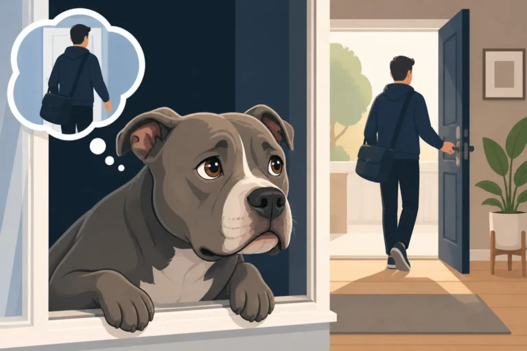 Leaving a New Pit Bull Alone for the First Time