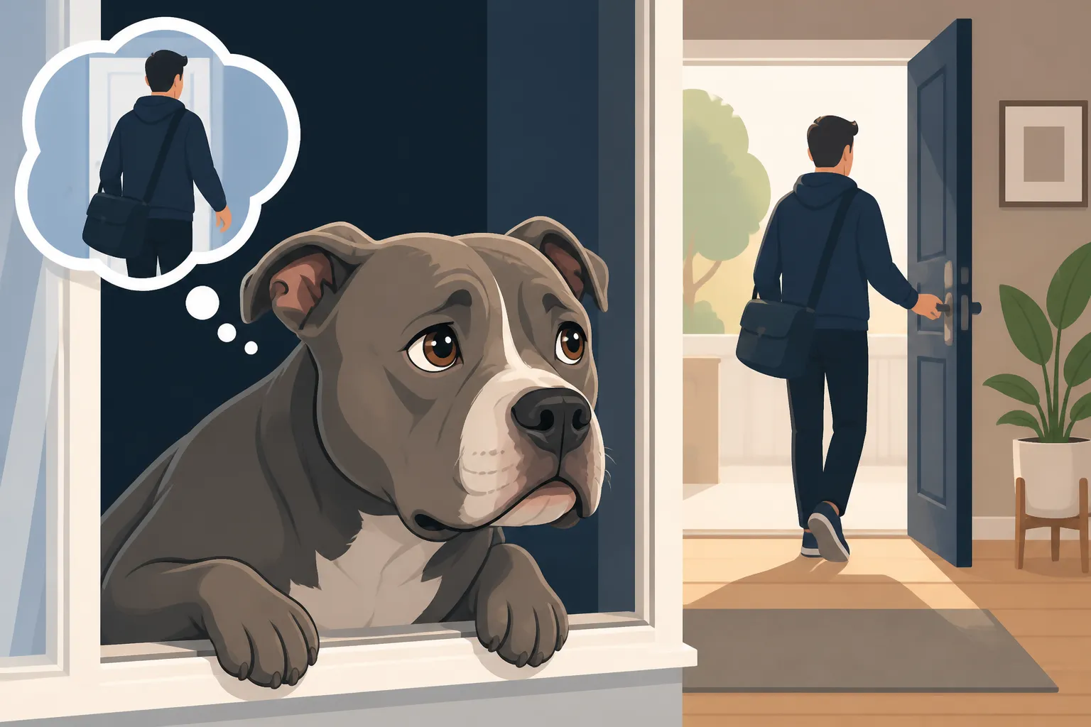 Leaving a New Pit Bull Alone for the First Time