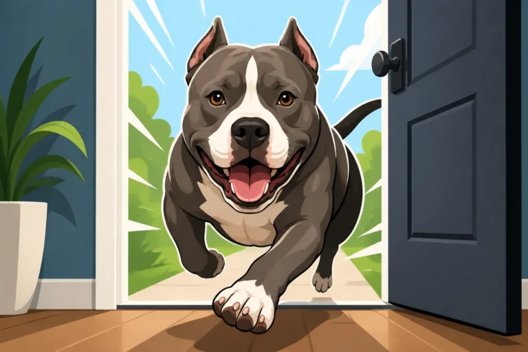 A Pit Bull That Rushes the Door