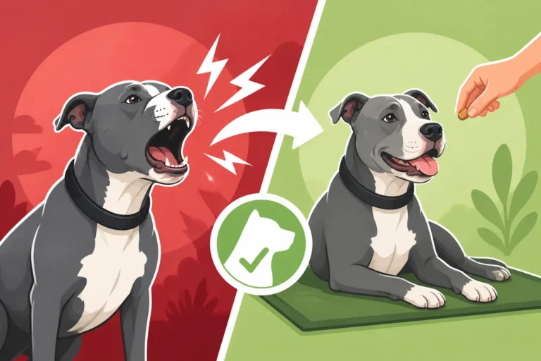 Replacing Pit Bull Barking With a Behavior