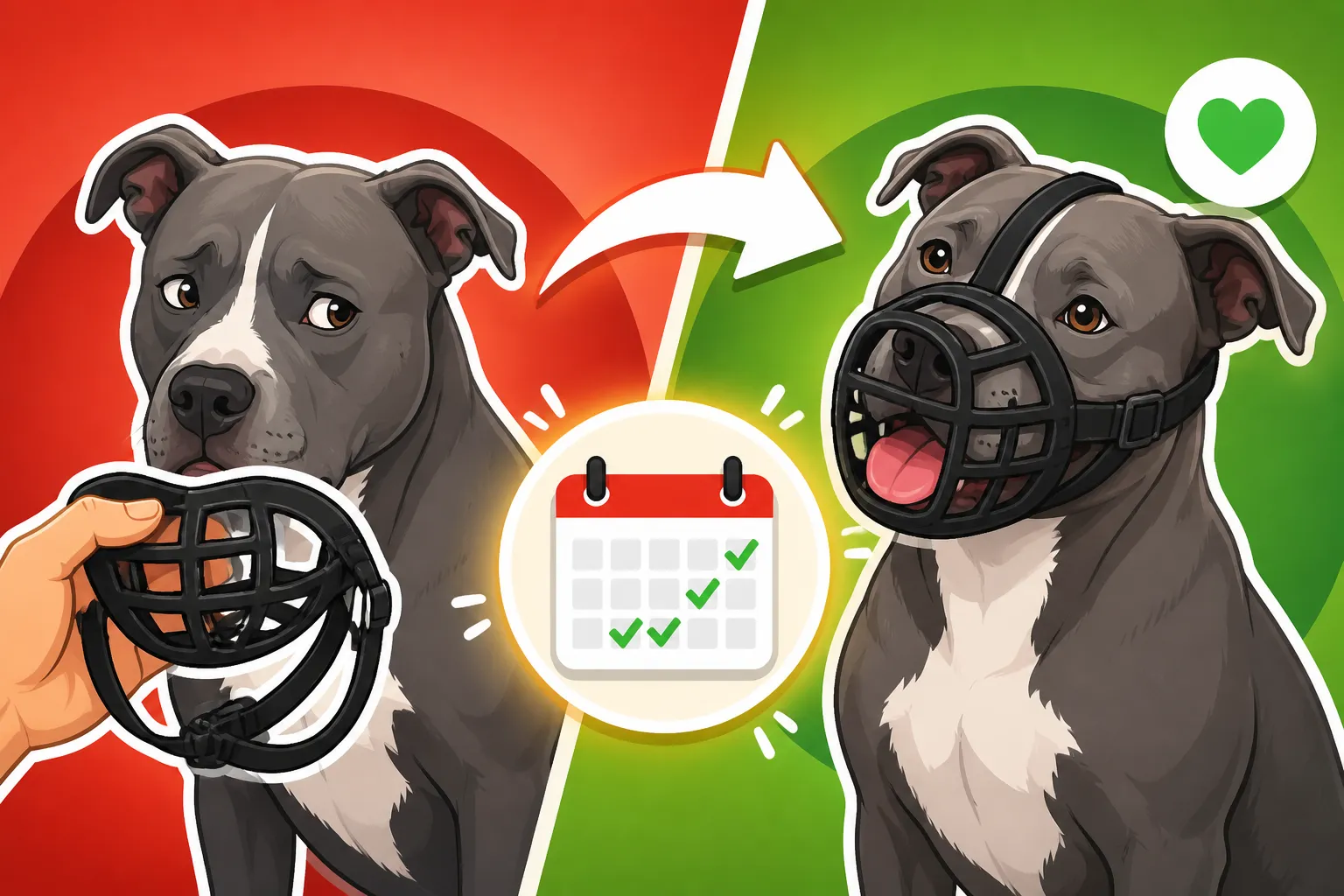 Muzzle Conditioning a Pit Bull in Two Weeks