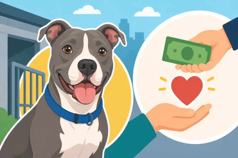 Pit Bull Adoption Fees at a City Pound