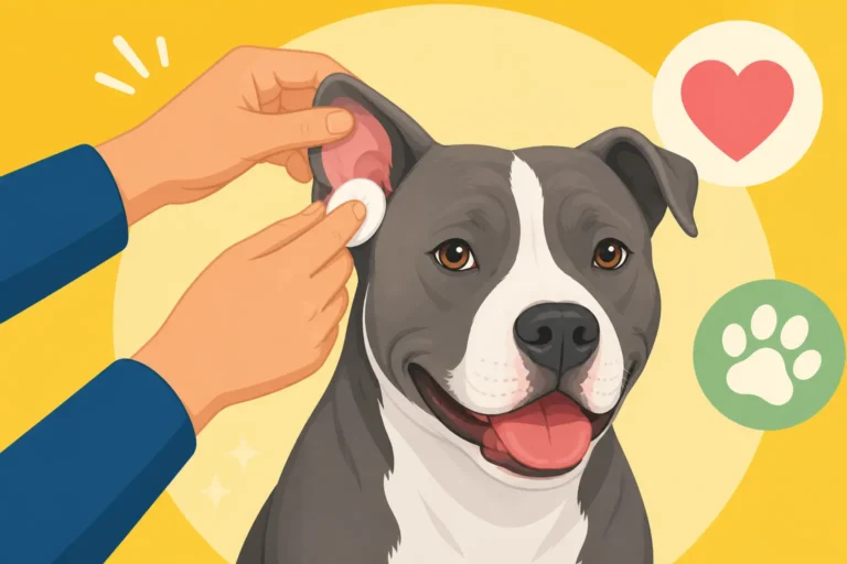 Teaching a Pit Bull to Tolerate Ear Cleaning
