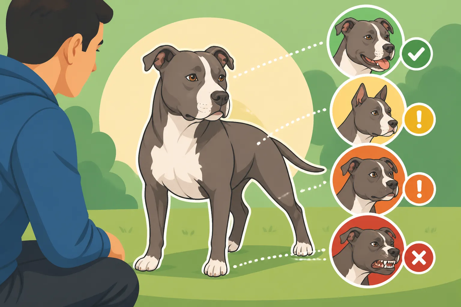 Reading Pit Bull Body Language Before a Greeting
