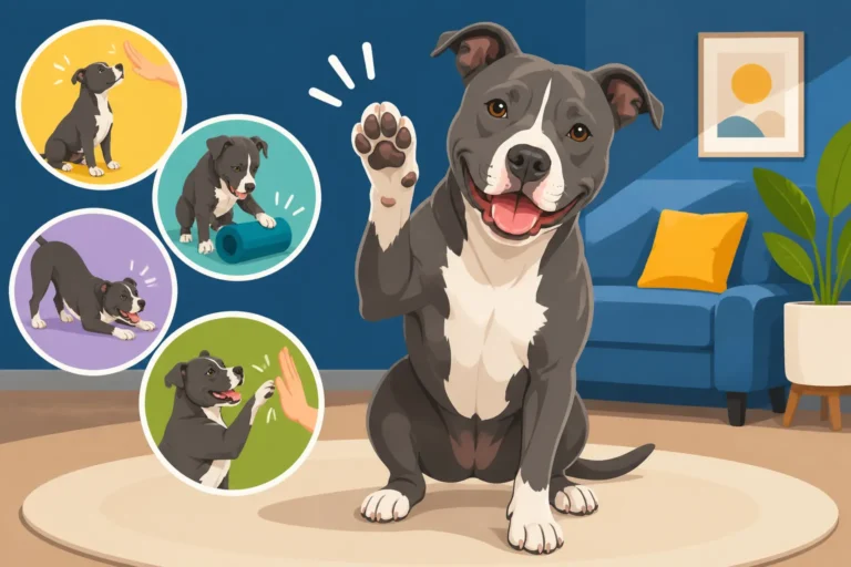 Indoor Trick Work for a Bored Pit Bull