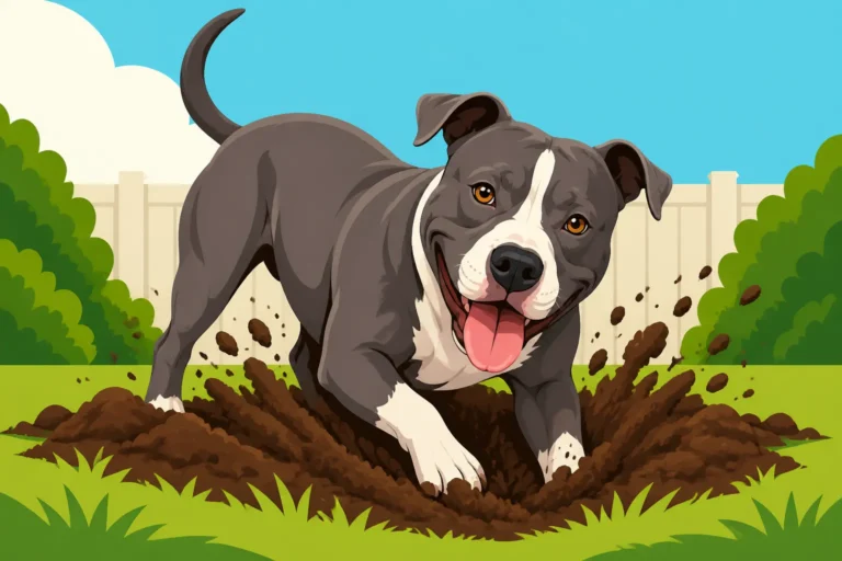 A Pit Bull That Digs Up the Yard