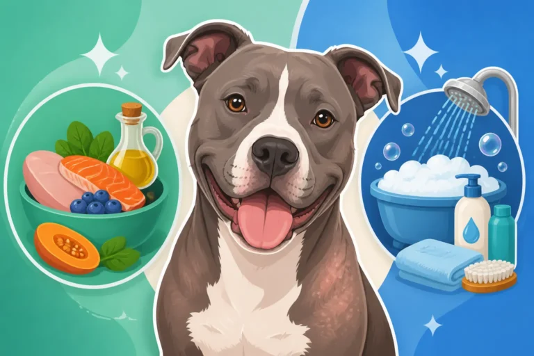 Managing Pit Bull Skin Through Diet and Bathing