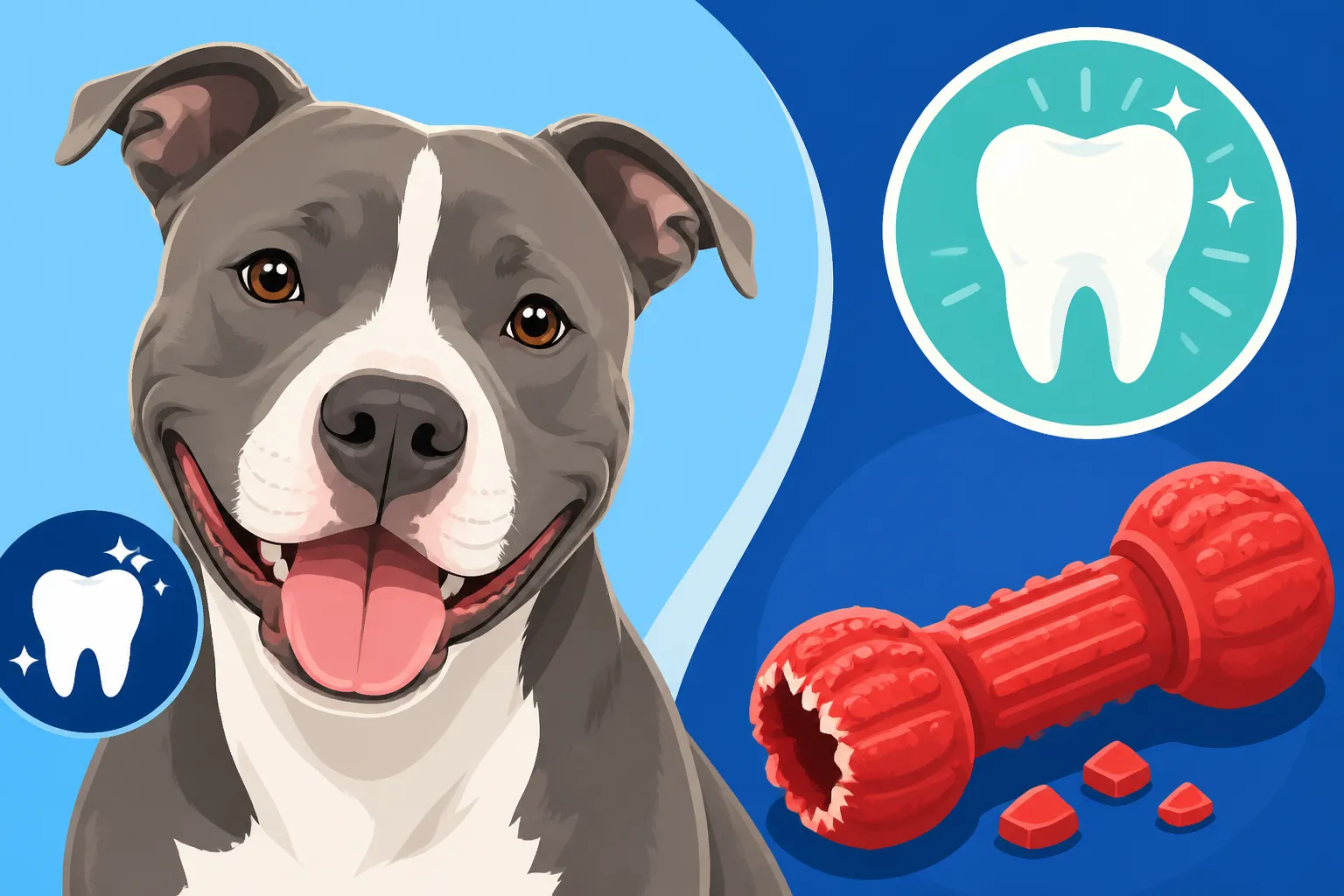 Pit Bull Dental Care Around Hard Chewing