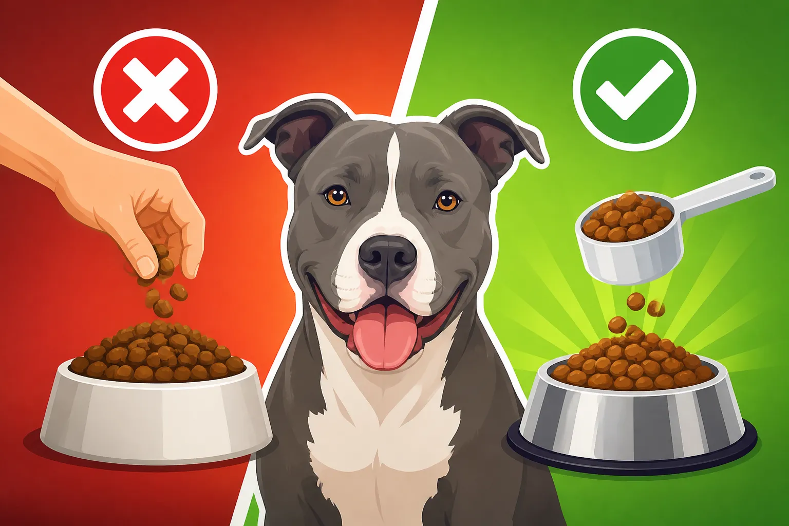 Measuring Pit Bull Food Instead of Guessing
