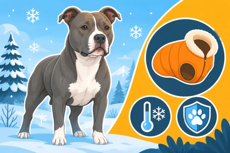 Pit Bull Cold Weather Care on a Short Coat