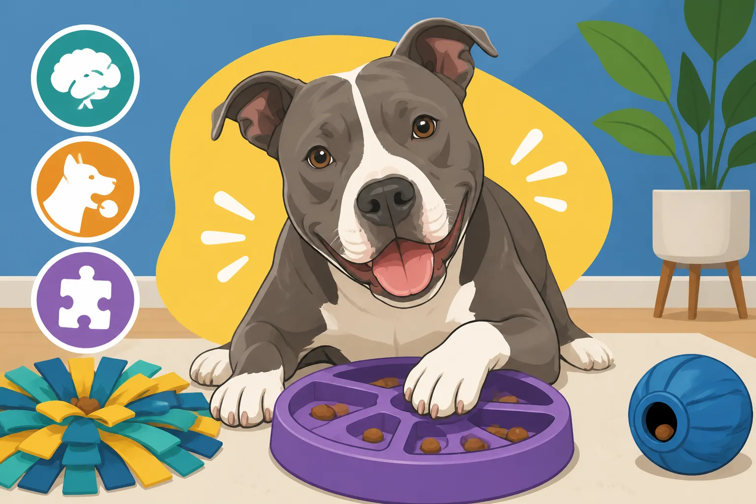Indoor Enrichment for a Pit Bull