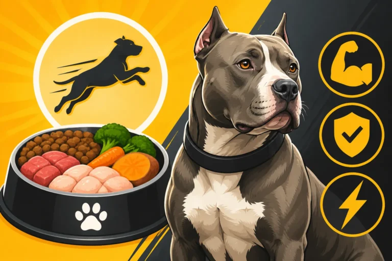 Feeding a Pit Bull That Trains Every Day