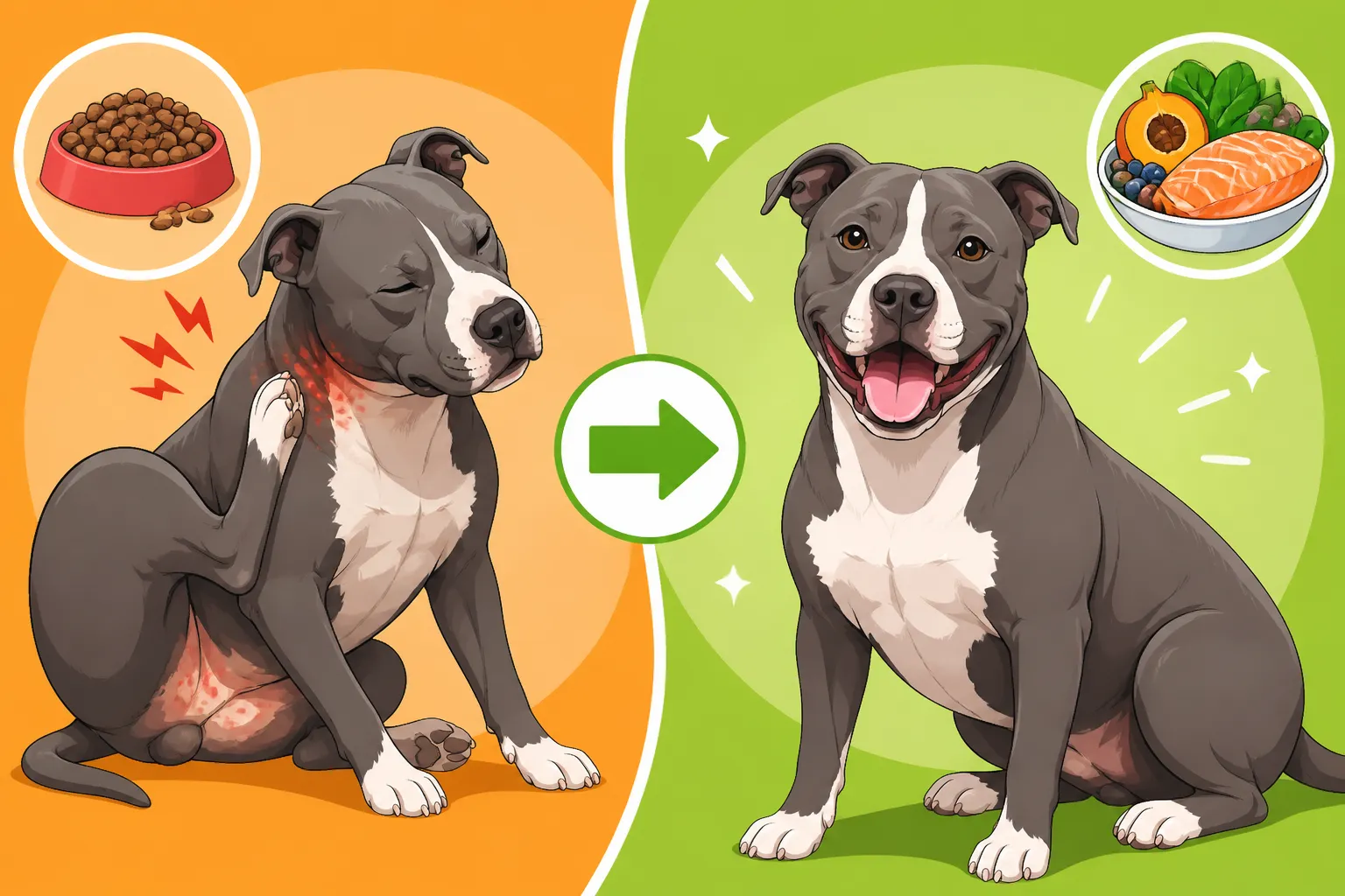Whether a Diet Change Settles Pit Bull Itching